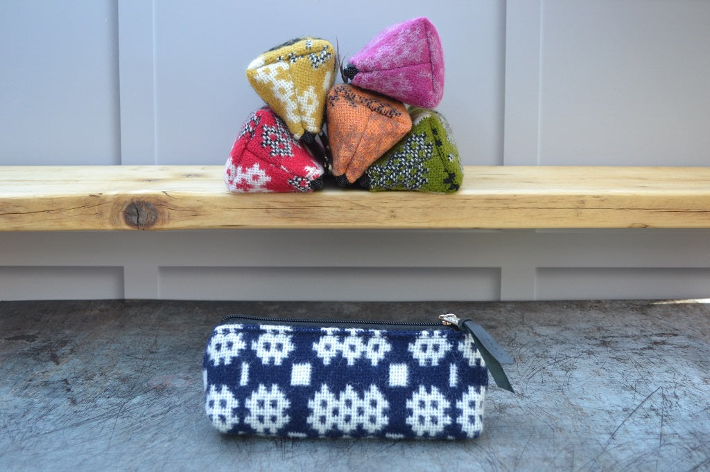 Welsh tapestry pencil cases Navy