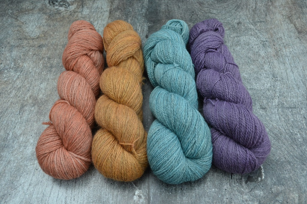 Hand Dyed Yarn, dyed with natural dyes - Bluefaced Leicester Gotland 2