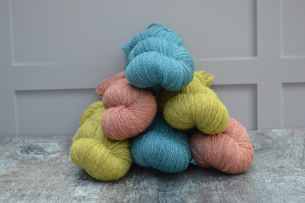 Hand Dyed Yarn, dyed with natural dyes - Bluefaced Leicester Masham