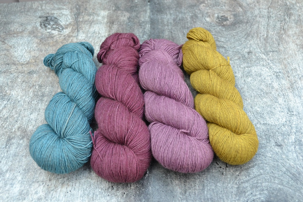 Hand dyed yarn, dyed with natural dyes - Yak Sock 2