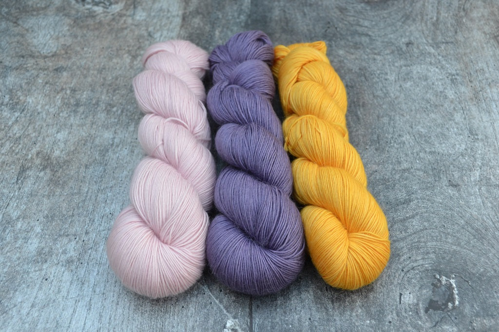 Hand Dyed Yarn, dyed with natural dyes - Merino Kid Mohair