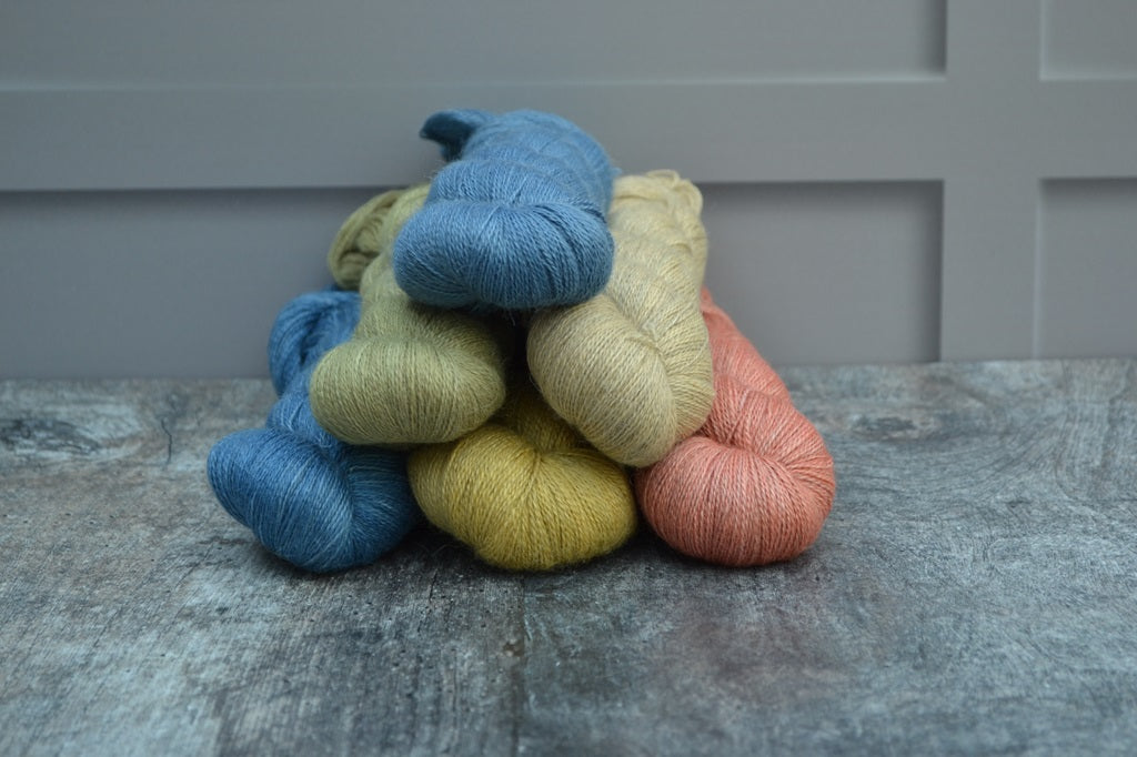 Hand Dyed Yarn.  Lace weight yarn - Angel Mist Lace