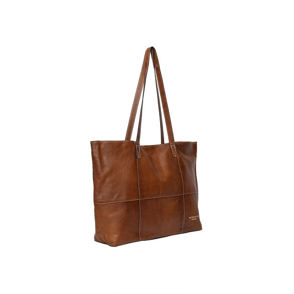 ReDesigned PROJECT 19, a comfy knitting companion - Soft Leather Shopper Bag - Walnut 2