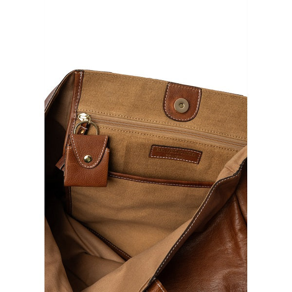 PROJECT 19, a super comfy, soft leather shopper Bag. Walnut 4