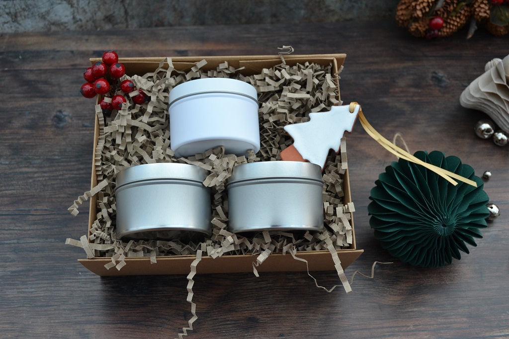 Christmas Candle Gift Set - We Three Tins