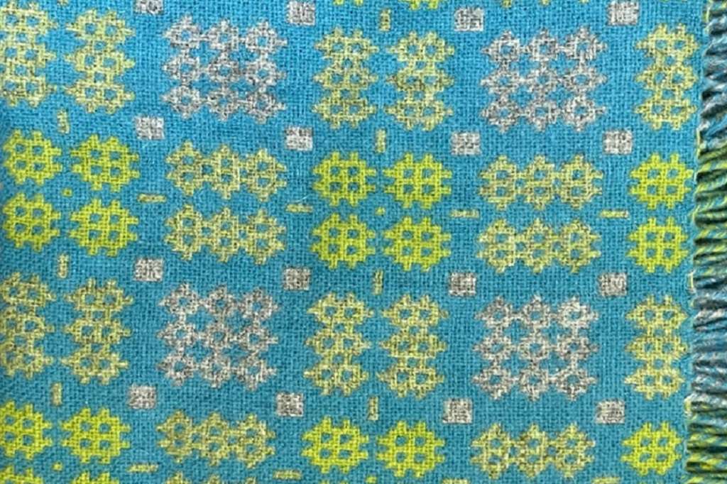 Welsh blanket - Hafren Turquoise