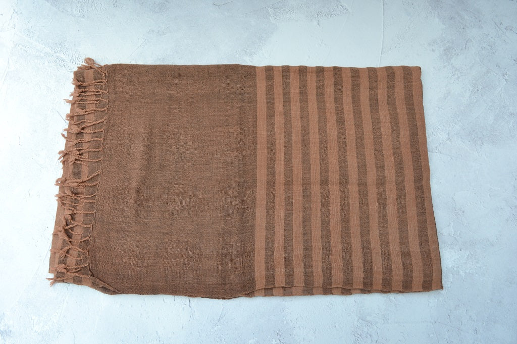 The Handwoven Dream | ~ NOIRE hot ~ traditional handwoven natural dyed organic cotton scarf